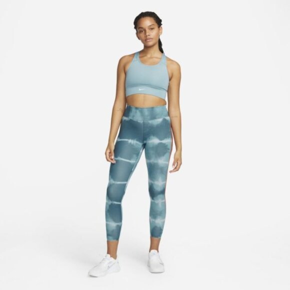 Nike Women Dri-FIT One Luxe Printed Leggings DM7619-058 Blue Orange Size S Small - Picture 5 of 5